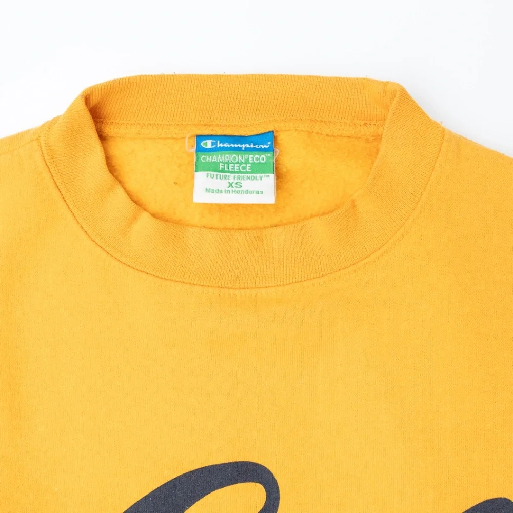 Women's XS Champion Brand Yellow California University CAL Crewneck Sweatshirt - Picture 3 of 5